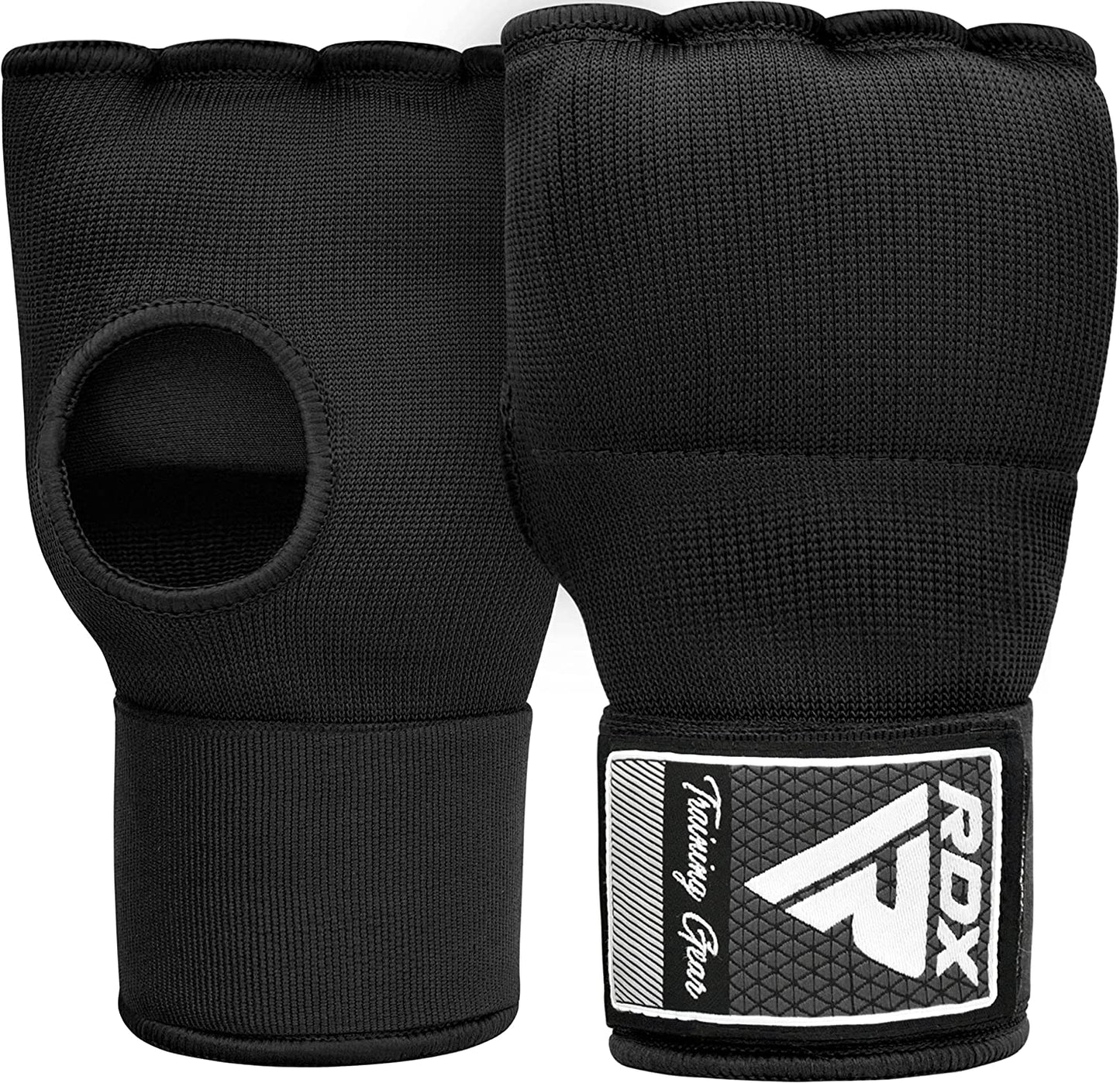 Gel Boxing Hand Wraps Inner Gloves Men Women, Quick 75Cm Long Wrist Straps, Elasticated Padded Fist under Mitts Protection, Muay Thai MMA Kickboxing Martial Arts Punching Training Bandages