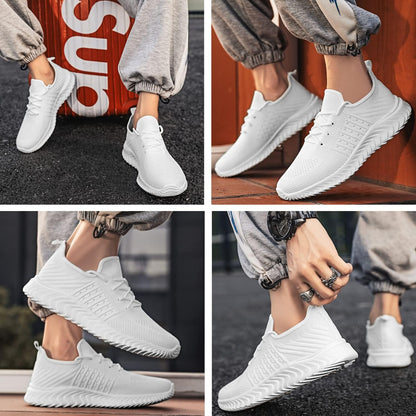 Mens Walking Shoes Mesh Sneakers Road Running Shoes Tennis Trainers Slip-On Athletic Lightweight Breathable Outdoor Shoe
