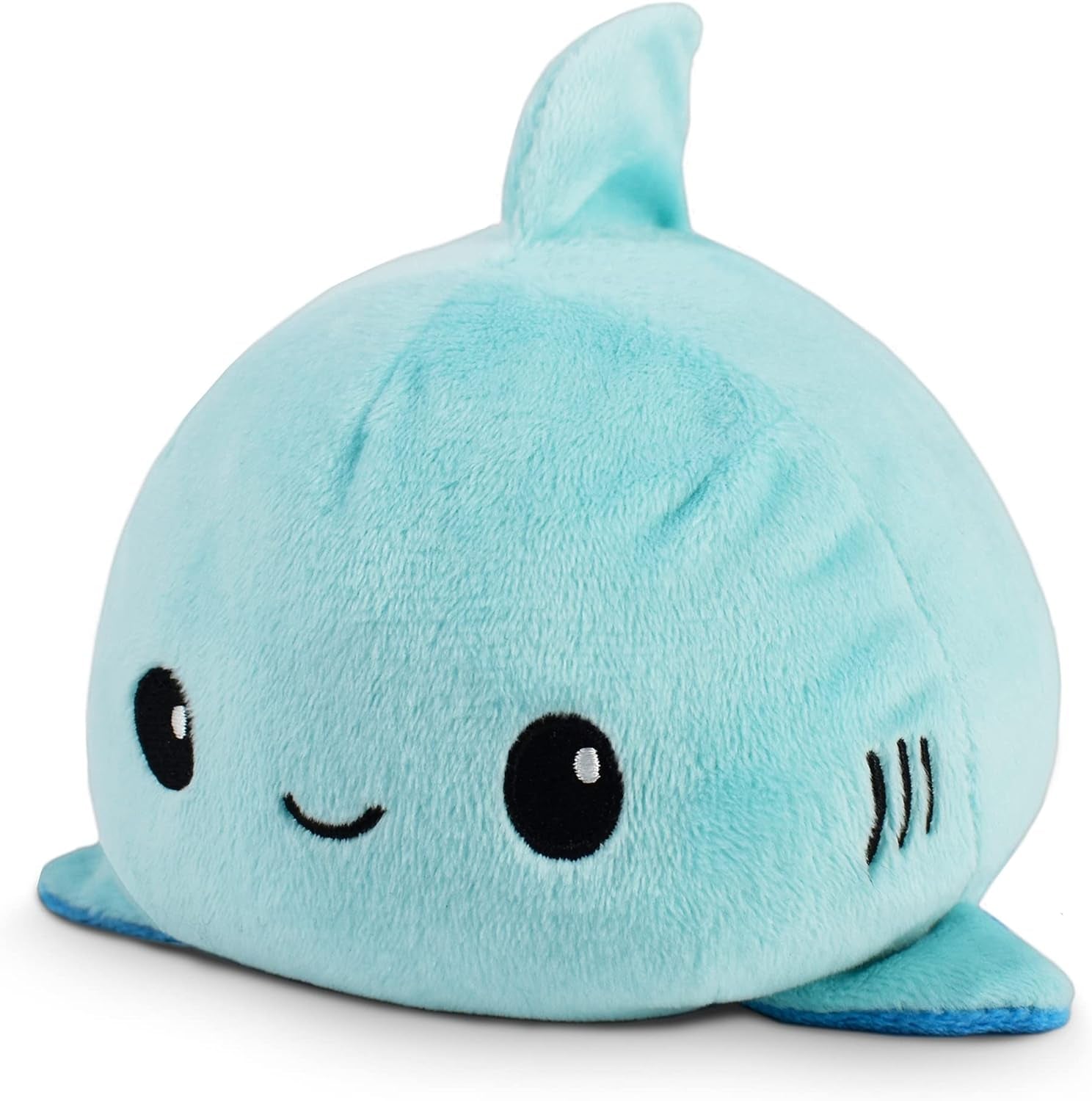 - the Original Reversible Shark Plushie - Blue - Cute Sensory Fidget Stuffed Animals That Show Your Mood 3.5 Inch