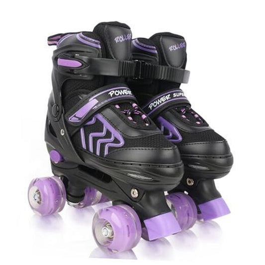 Kids Roller Skates for Boys Adjustable Roller Skates for Men Women Large Purple