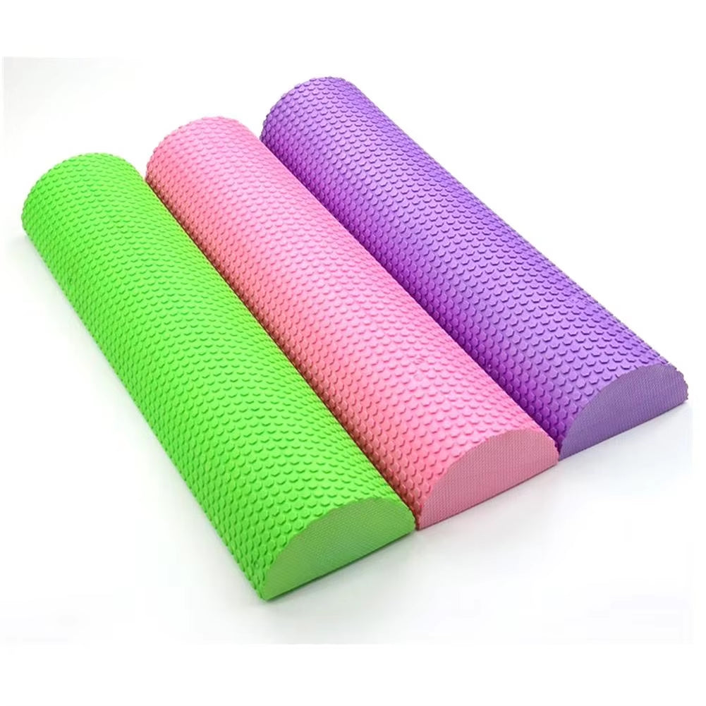 Half round EVA Foam Roller Semi-Circular Massage EVA Foam Shaft Yoga Pilates Fitness Equipment with Massage Floating Point