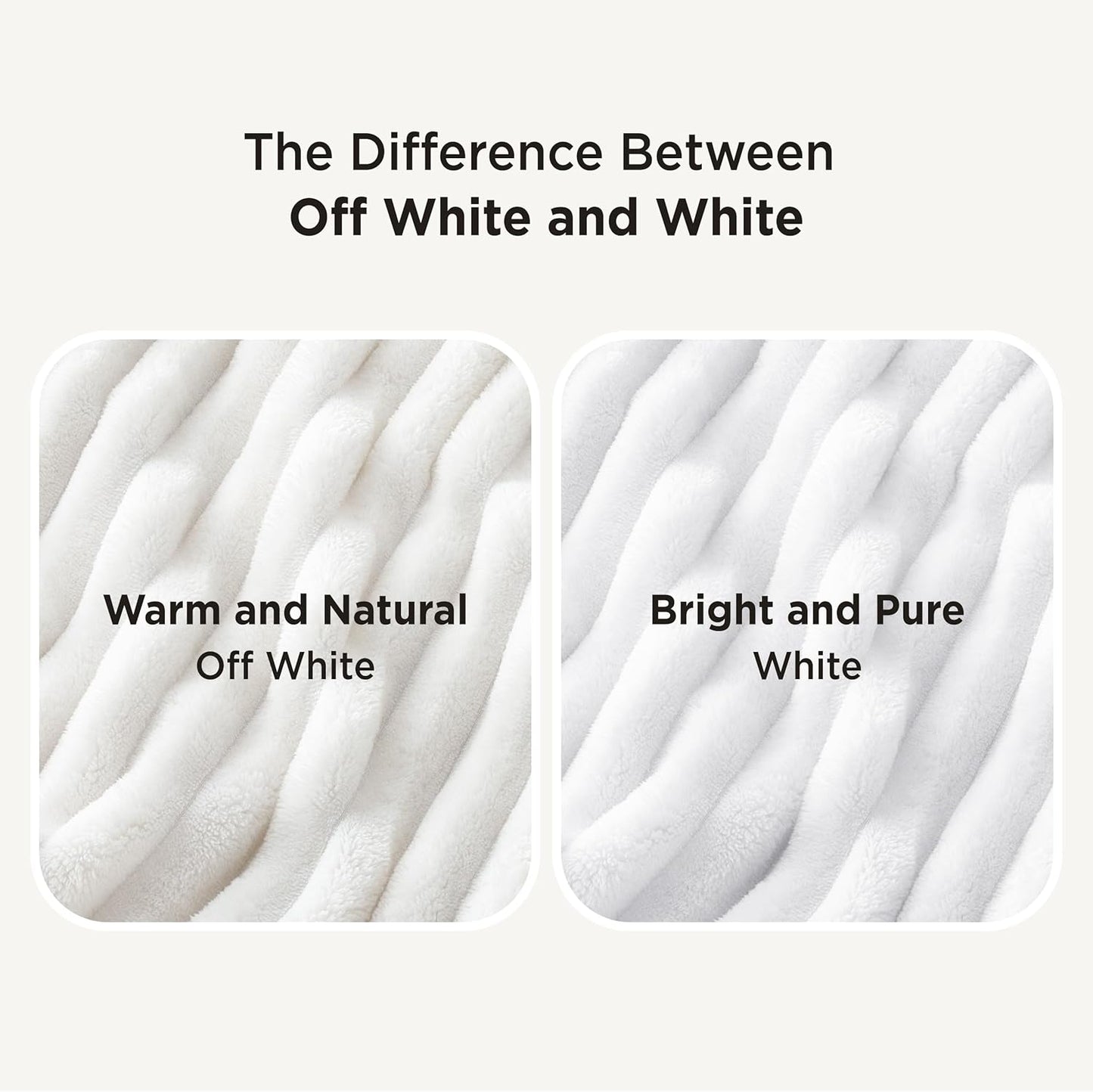 King Size Blanket for Bed - Super Soft Cozy Blankets for Women, Cute Large Fleece Blanket for Girls, White, 108X90 Inches
