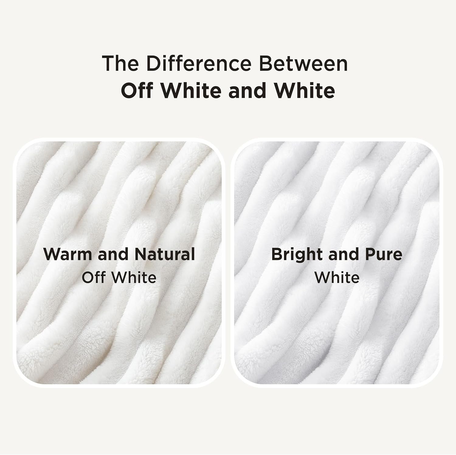 King Size Blanket for Bed - Super Soft Cozy Blankets for Women, Cute Large Fleece Blanket for Girls, White, 108X90 Inches