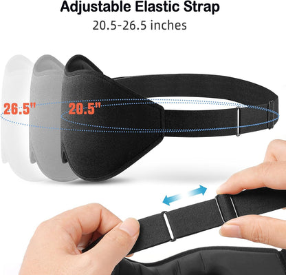 Sleep Mask for Side Sleeper Women Men, Eye Mask for Sleeping Light Blocking, 3D Contoured Cup Sleeping Mask, Soft Breathable Sleep Eye Mask with Adjustable Elastic Strap for Flight Nap