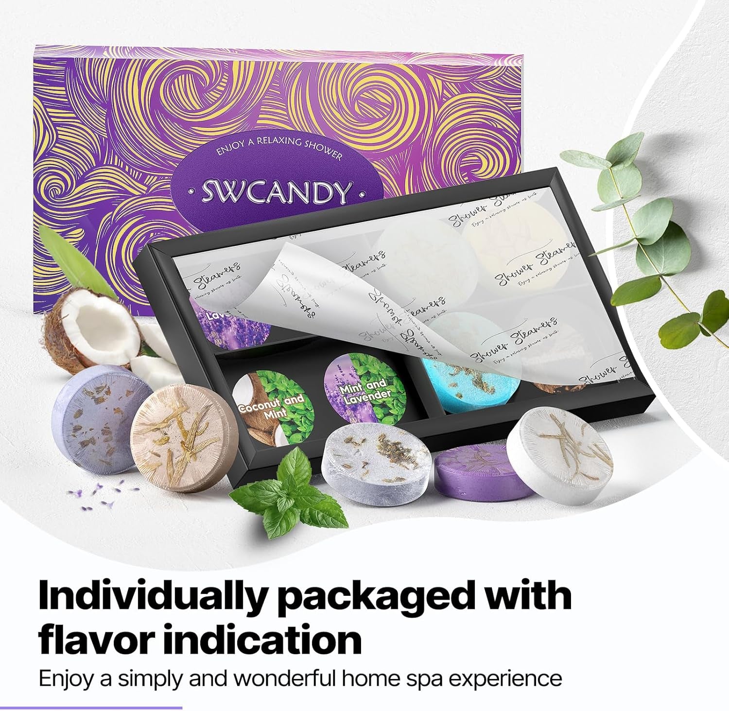Shower Steamers Aromatherapy Birthday Gifts for Women -  8 Pcs Valentines Day Gifts for Her Mom Men Teen Adults Bath Bombs Self Care with Natural Essential Oils Relaxation Home SPA Mothers Day
