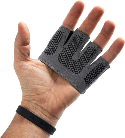 Weightlifting Gloves - the Gripper | Callus Guard WOD Workout Gloves for Cross Training Fit Athletes - Enhanced Silicone Grip Palm