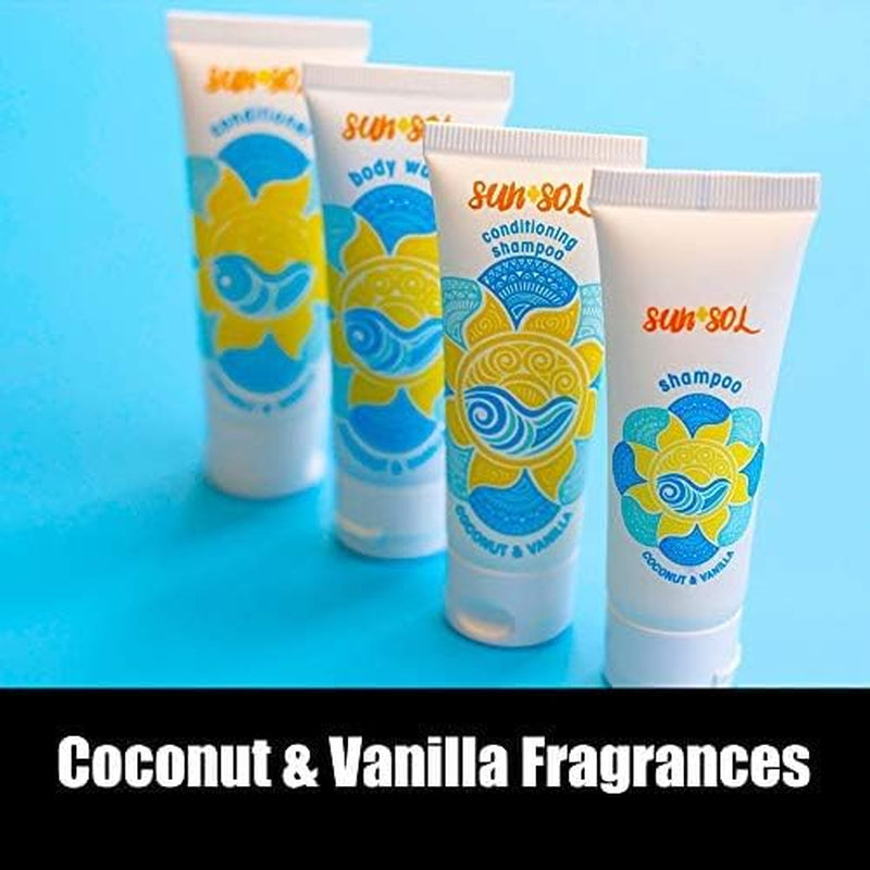 Sun + Sol Bulk Moisturizing Massage Bar with Warm Coconut & Vanilla Fragrances, Sachet Wrapped Travel Size Toiletries