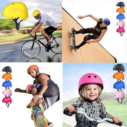 Adjustable Skateboard Skate Helmet with Protective Gear Knee Pads Elbow Pads Wrist Pads for Youth Outdoor Sports, BMX, Skateboard, Scooter, Bike, Roller, Kid'S Protective Gear Set Rose M