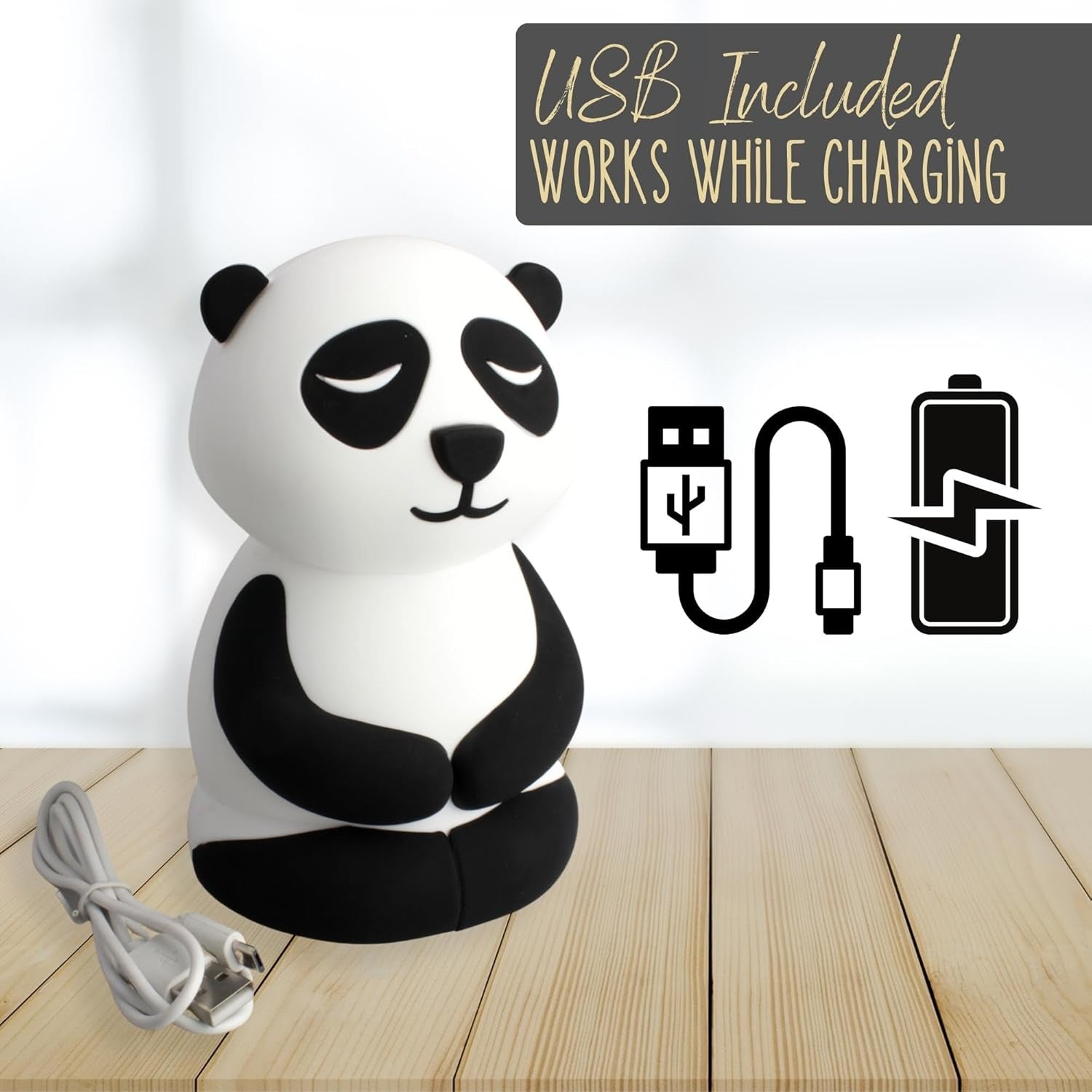 Peaceful Panda Breathing Trainer Light for Calming Stress, Anxiety Relief Items for ADHD, Mindfulness Meditation Tools for Depression, Great Self Care and Mental Health Gifts