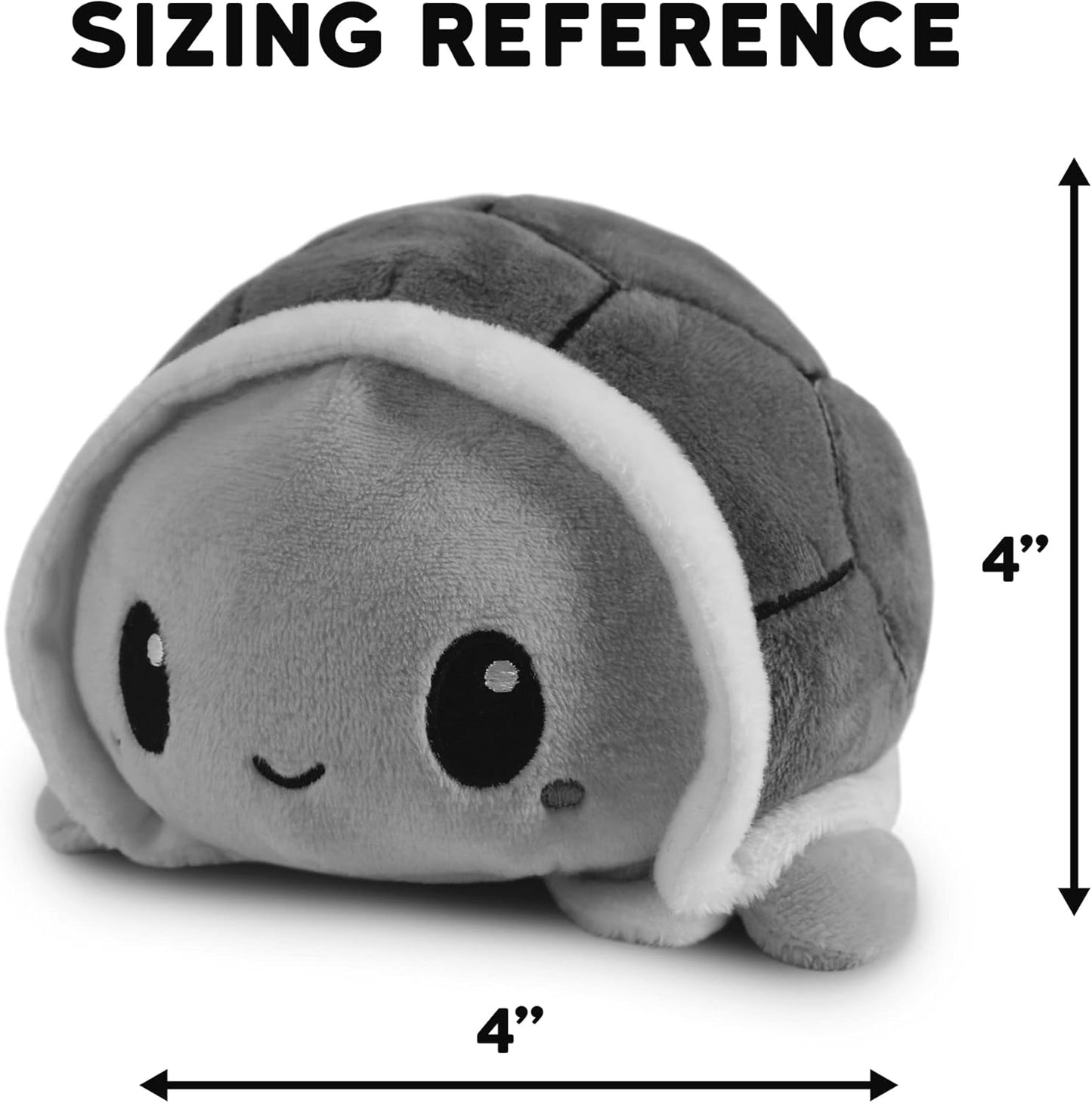 - the Original Reversible Turtle Plushie - Green - Cute Sensory Fidget Stuffed Animals That Show Your Mood 4 Inch