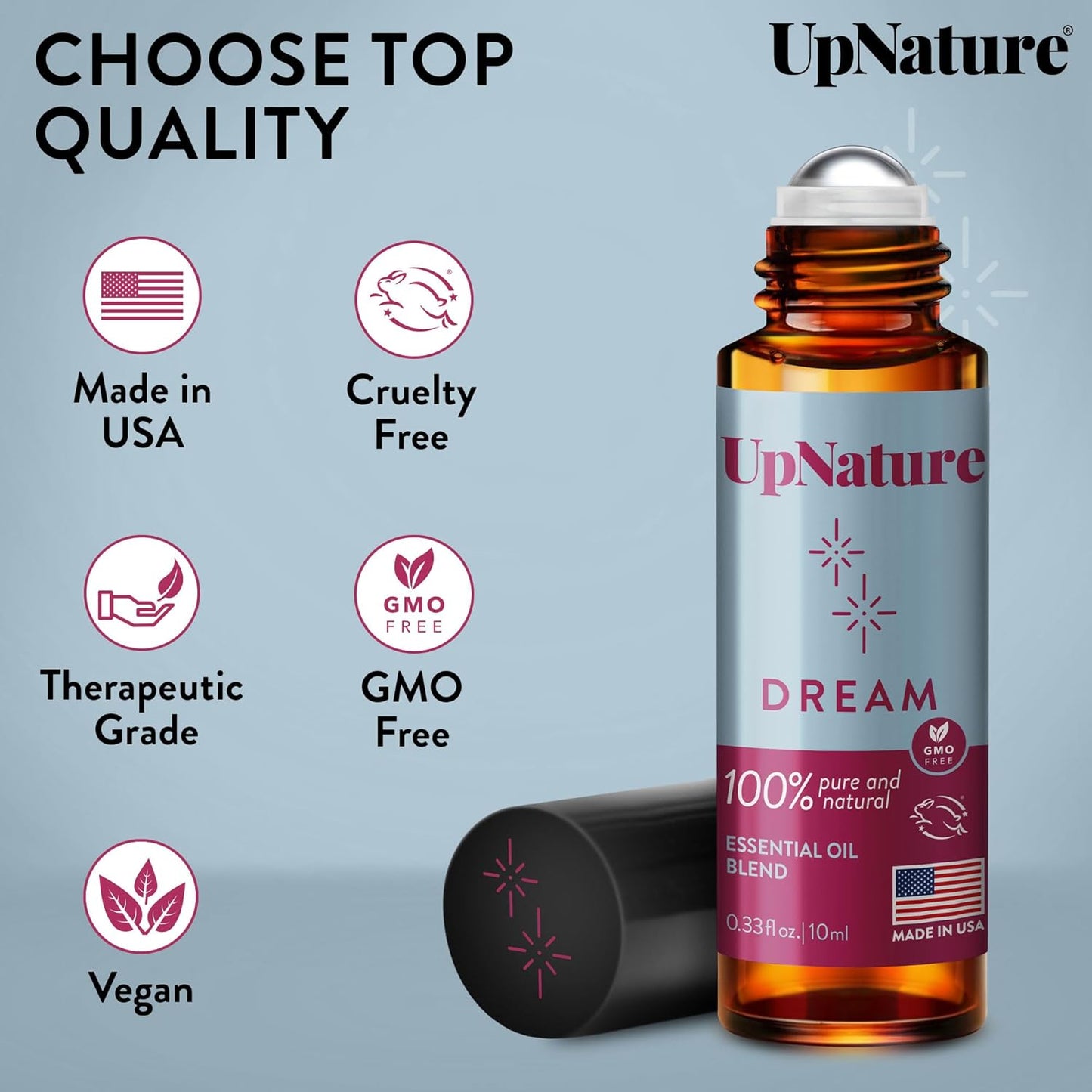 Dream Sleep Essential Oil Roll on – Natural Sleeping Blend with Lavender, Chamomile Aromatherapy Oils